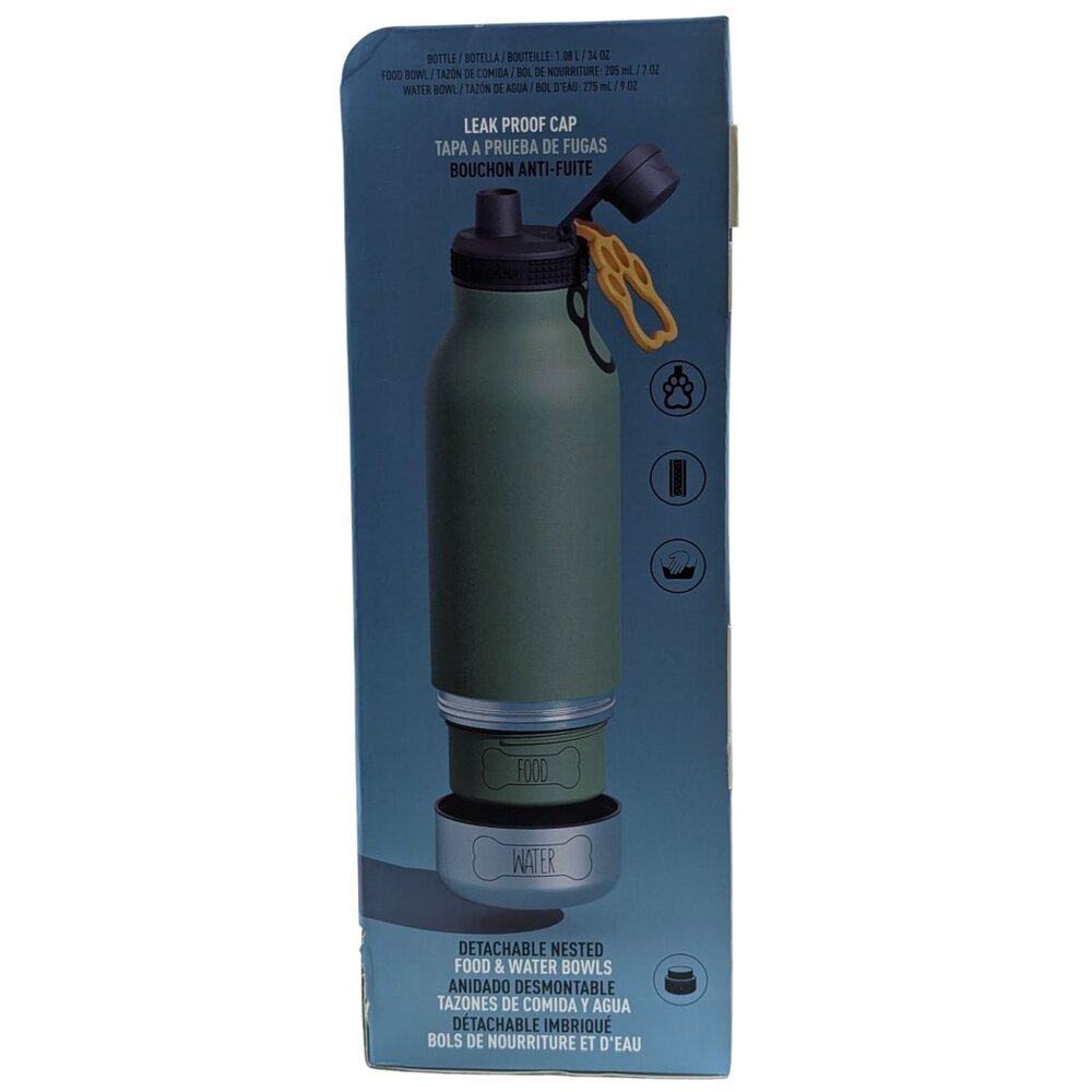 Asobu Buddy Vacuum Insulated Reusabl Bottle Pet Bowl Set 2-Pack Portable Outdoor - Picture 4 of 8